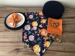 6 Kişilik Supla Seti | Balkabağı Desenli Sofra Sunum Seti