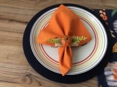 6 Kişilik Supla Seti | Balkabağı Desenli Sofra Sunum Seti