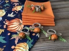 6 Kişilik Supla Seti | Balkabağı Desenli Sofra Sunum Seti