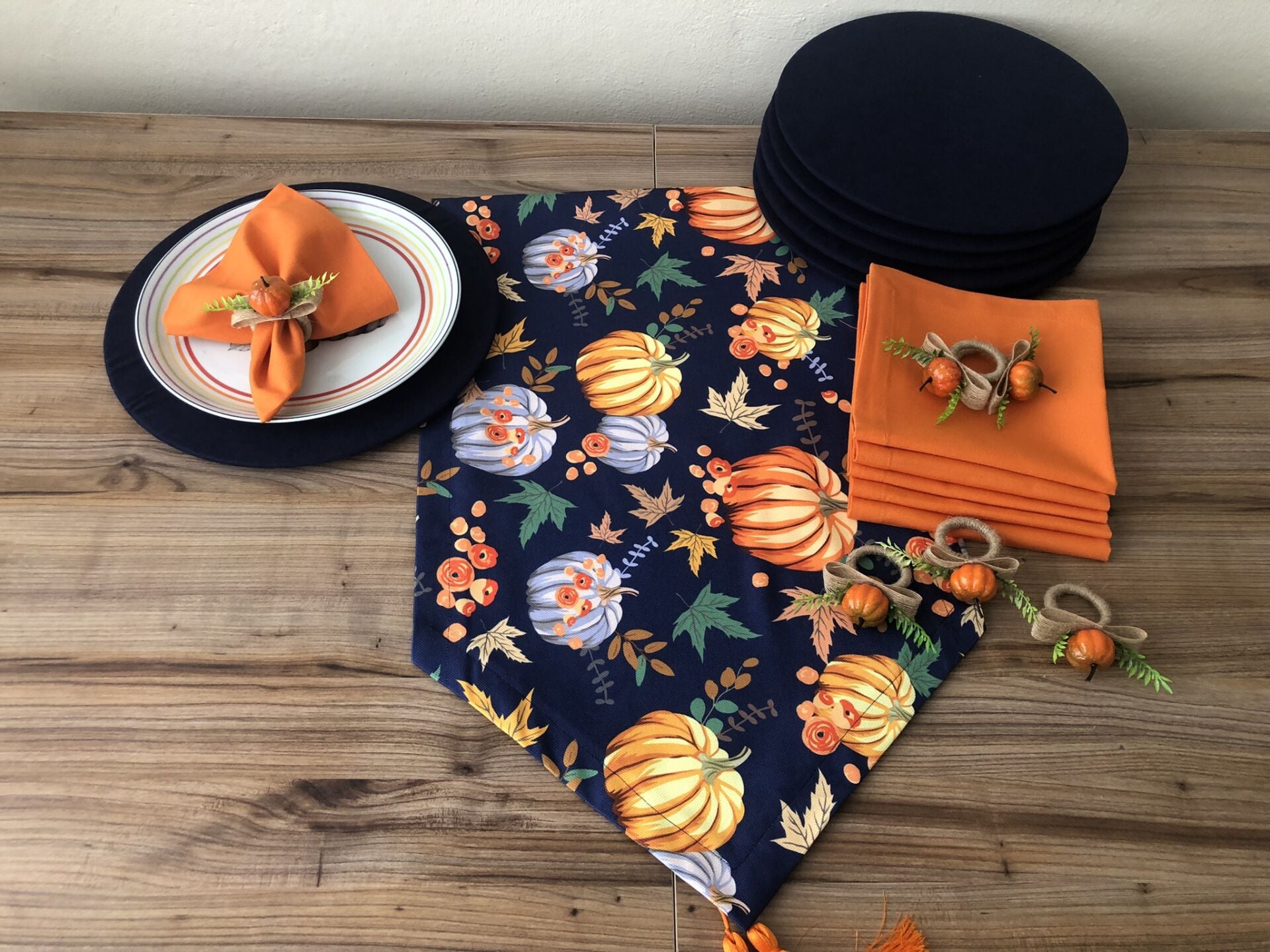 6 Kişilik Supla Seti | Balkabağı Desenli Sofra Sunum Seti